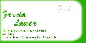 frida lauer business card